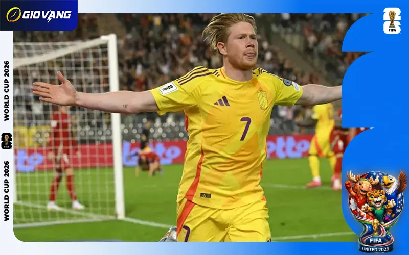 Danh sách cầu thủ đội tuyển Bỉ tại World Cup 2026 không thể thiếu Kevin De Bruyne