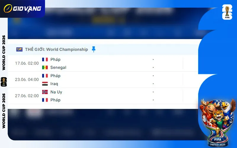 Lịch Thi Đấu Đội Tuyển Pháp Tại World Cup 2026